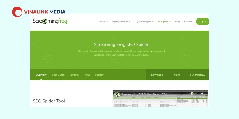 Screaming Frog Spider SEO kiểm tra lỗi 404